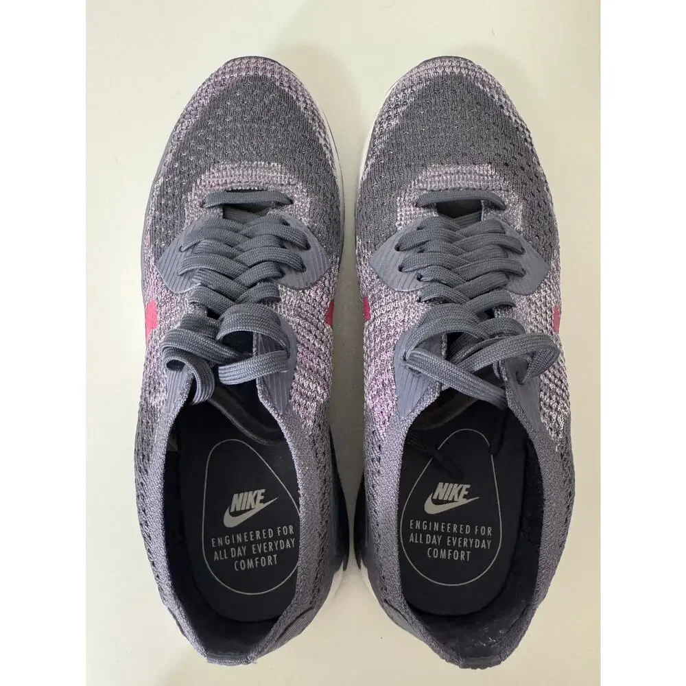 Nike Air Max 90 Ultra 2.0 Flyknit Midnight Fog Racer Pink Womens Sz US 7